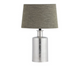 TABLE LAMP WITH SHADE (LAMP - NICKEL / SHADE - SOUTH LINEN)