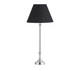 TABLE LAMP WITH SHADE (LAMP - NICKEL / SHADE - BLACK LINEN)