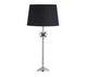 TABLE LAMP WITH SHADE (LAMP - NICKEL / SHADE - BLACK LINEN)