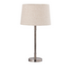 TABLE LAMP & SHADE - SILVER ANTIQUE / NATURAL LINEN