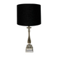TABLE LAMP - ALUMINIUM/NICKEL FINISH / SH- BALCK LINEN