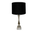 TABLE LAMP - ALUMINIUM/NICKEL FINISH / SH- BALCK LINEN