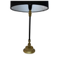 TABLE LAMP - ALUMINIUM /BLACK & BRASS FINISH / SHADE - BLACK LINEN