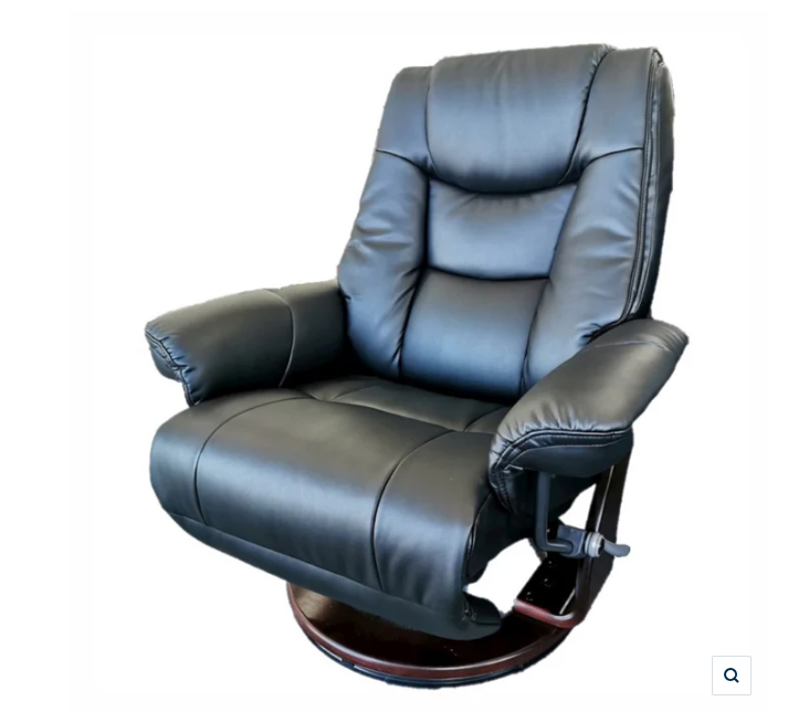Maui Fabric Recliner Chair Black PU