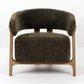LUNA OCCASSIONAL CHAIR - OLIVE W/ ASH ACCENT LEGS