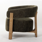 LUNA OCCASSIONAL CHAIR - OLIVE W/ ASH ACCENT LEGS