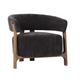 LUNA OCCASSIONAL CHAIR - STEEL W/ ASH ACCENT LEGS