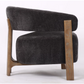 LUNA OCCASSIONAL CHAIR - STEEL W/ ASH ACCENT LEGS