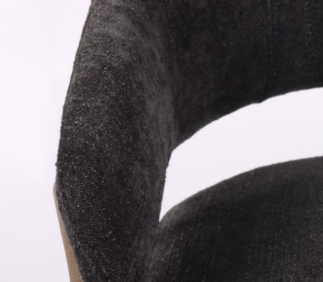 LUNA OCCASSIONAL CHAIR - STEEL W/ ASH ACCENT LEGS