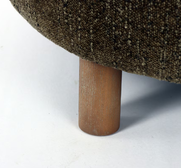 LUNA OTTOMAN - OLIVE W/ REVERSIBLE ASH WOODEN TRAY