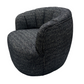 MILLY SWIVEL ACCENT CHAIR - BLACK & SILVER