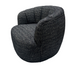 MILLY SWIVEL ACCENT CHAIR - BLACK & SILVER