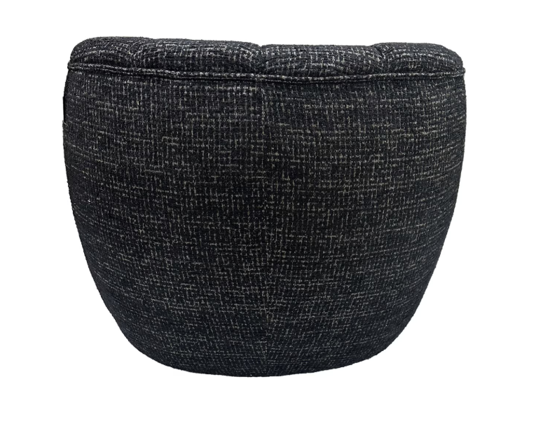 MILLY SWIVEL ACCENT CHAIR - BLACK & SILVER