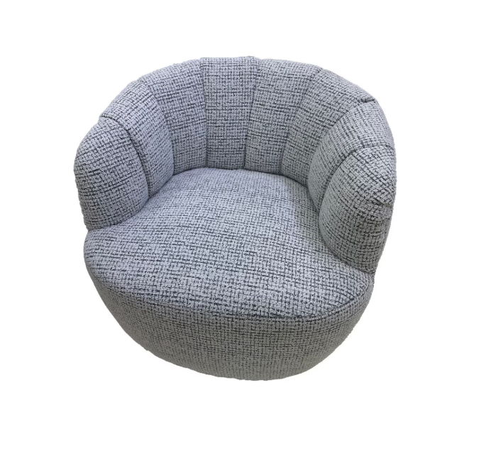 MILLY SWIVEL ACCENT CHAIR - WHITE & BLACK