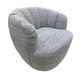 MILLY SWIVEL ACCENT CHAIR - WHITE & BLACK