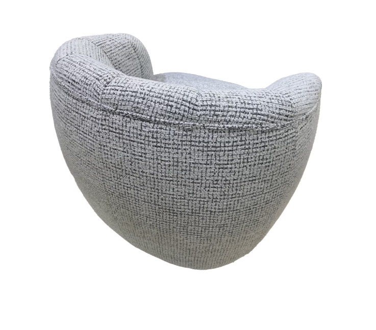 MILLY SWIVEL ACCENT CHAIR - WHITE & BLACK