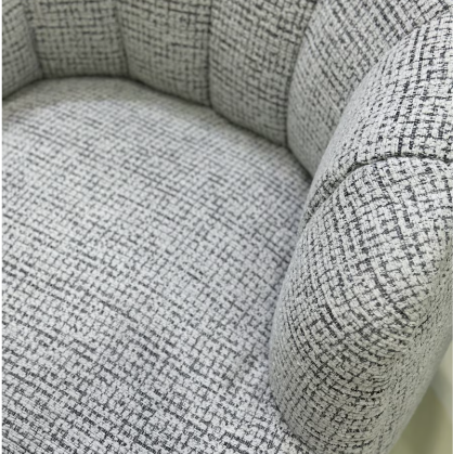 MILLY SWIVEL ACCENT CHAIR - WHITE & BLACK