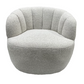 MILLY SWIVEL ACCENT CHAIR - WHITE & TAUPE