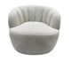 MILLY SWIVEL ACCENT CHAIR - WHITE & TAUPE