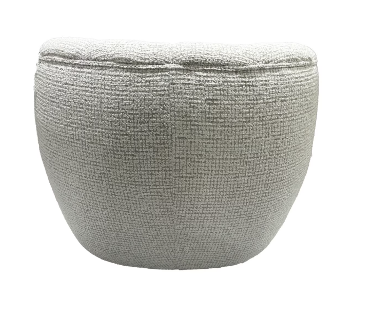 MILLY SWIVEL ACCENT CHAIR - WHITE & TAUPE