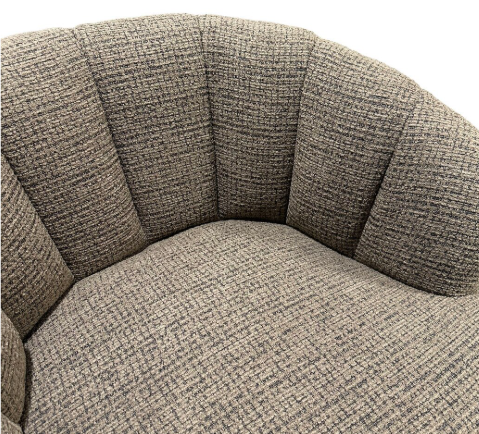 MILLY SWIVEL ACCENT CHAIR - CARAMEL & BLACK