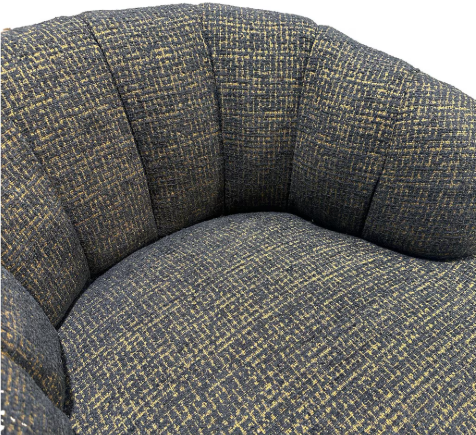 MILLY SWIVEL ACCENT CHAIR - GOLD & BLACK
