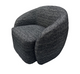 DAISEY SWIVEL ACCENT CHAIR - BLACK & SILVER