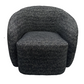 DAISEY SWIVEL ACCENT CHAIR - BLACK & SILVER