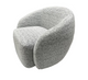 DAISEY SWIVEL ACCENT CHAIR - WHITE & BLACK
