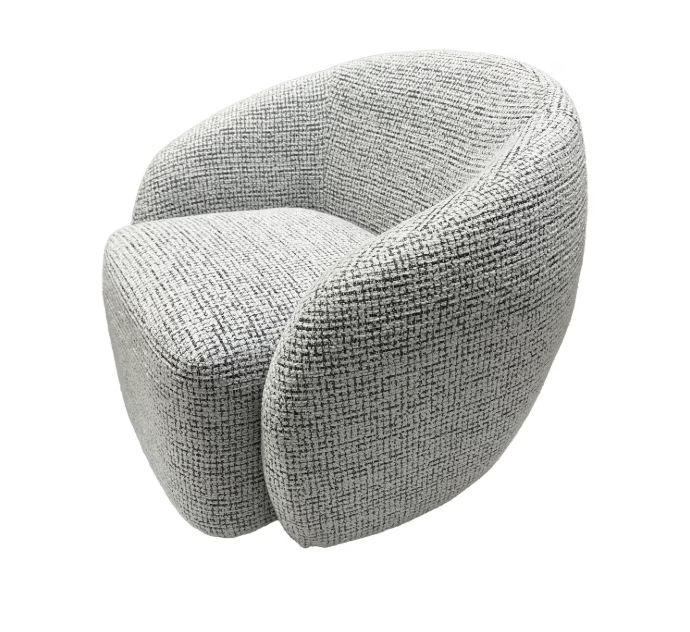 DAISEY SWIVEL ACCENT CHAIR - WHITE & BLACK