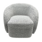 DAISEY SWIVEL ACCENT CHAIR - WHITE & BLACK
