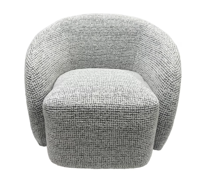DAISEY SWIVEL ACCENT CHAIR - WHITE & BLACK