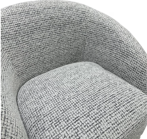 DAISEY SWIVEL ACCENT CHAIR - WHITE & BLACK