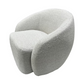 DAISEY SWIVEL ACCENT CHAIR - WHITE & TAUPE