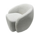 DAISEY SWIVEL ACCENT CHAIR - WHITE & TAUPE