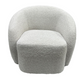 DAISEY SWIVEL ACCENT CHAIR - WHITE & TAUPE