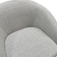 DAISEY SWIVEL ACCENT CHAIR - WHITE & TAUPE