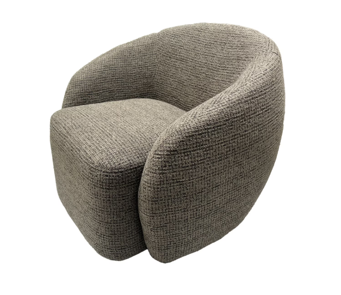 DAISEY SWIVEL ACCENT CHAIR - CARAMEL & BLACK