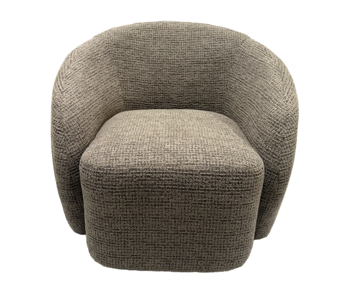 DAISEY SWIVEL ACCENT CHAIR - CARAMEL & BLACK