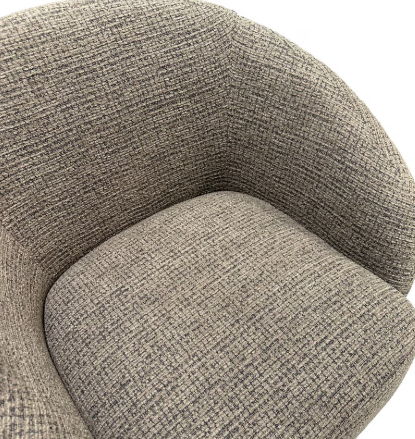 DAISEY SWIVEL ACCENT CHAIR - CARAMEL & BLACK