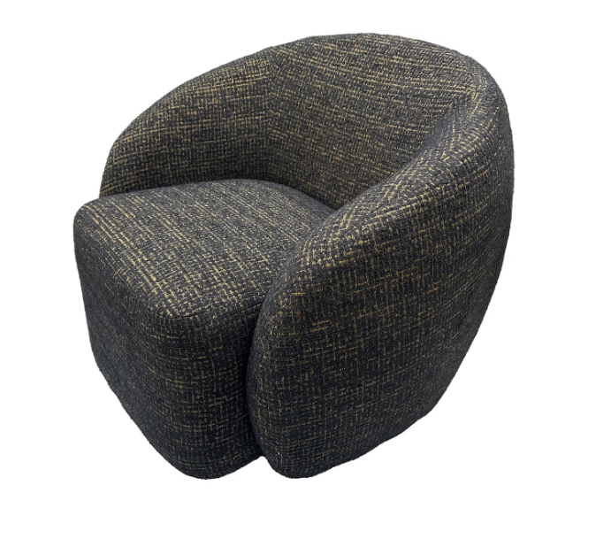 DAISEY SWIVEL ACCENT CHAIR - GOLD & BLACK
