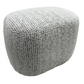 BELLA ACCENT OTTOMAN - WHITE & BLACK