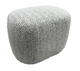 BELLA ACCENT OTTOMAN - WHITE & BLACK