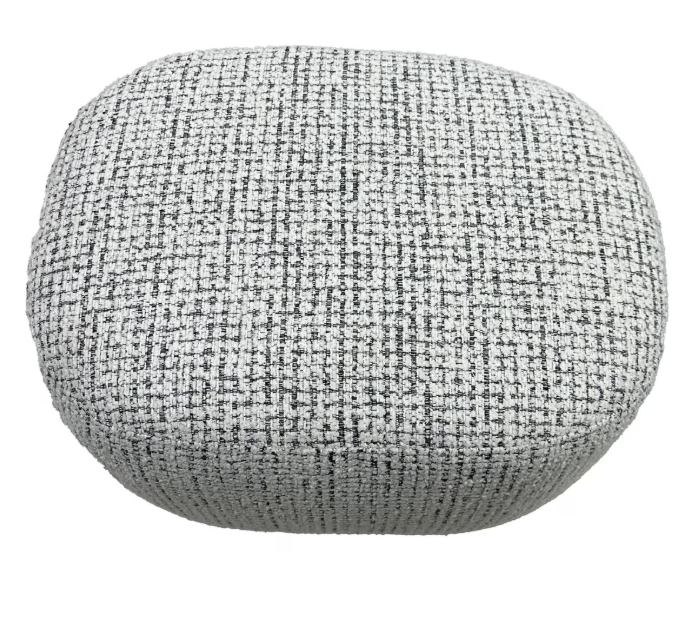 BELLA ACCENT OTTOMAN - WHITE & BLACK