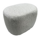 BELLA ACCENT OTTOMAN - WHITE & TAUPE