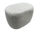 BELLA ACCENT OTTOMAN - WHITE & TAUPE