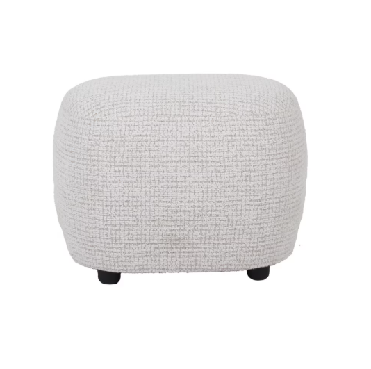 BELLA ACCENT OTTOMAN - WHITE & TAUPE