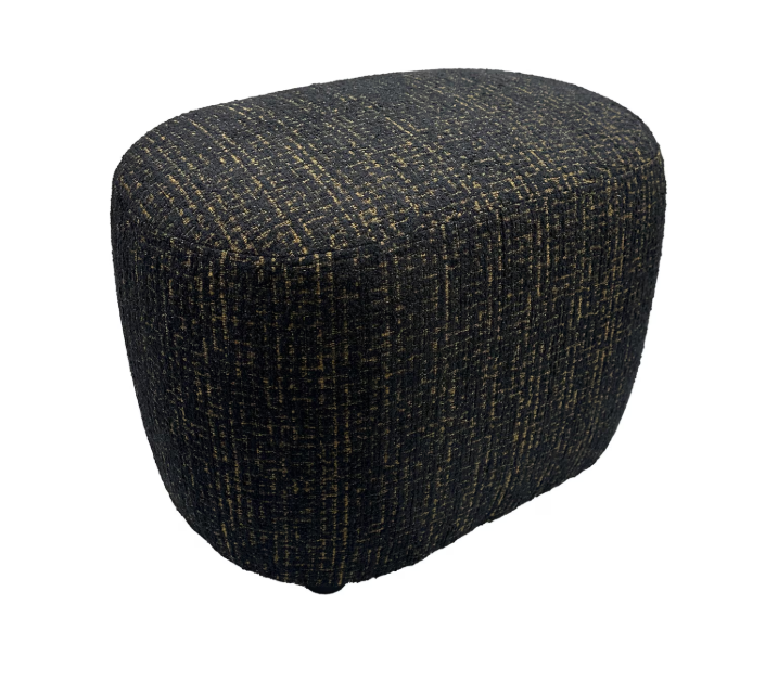 BELLA ACCENT OTTOMAN - GOLD & BLACK