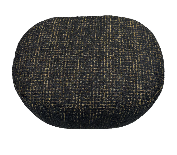 BELLA ACCENT OTTOMAN - GOLD & BLACK