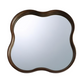 SQUARE SQUIGGLE MIRROR - WALNUT